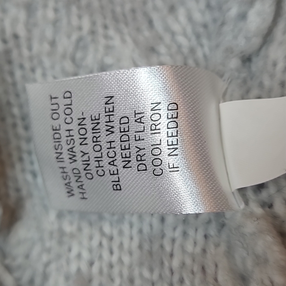 SONOMA GRAY FRINGE LONG SLEEVE MOCK TURTLE NECK SWEATER - Picture 12 of 12